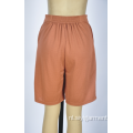 Koele oranje korte broek voor dames